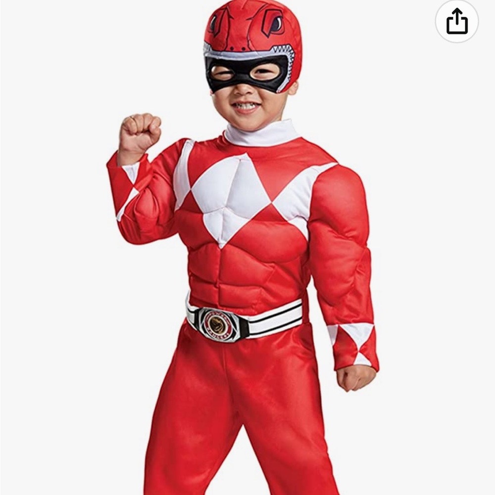 Toddler 3T 4T Red power ranger costume